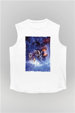 Unisex Star Wars İmparatorun Dönüşü (The Empire Strikes Back) Baskılı Beyaz Kolsuz Tshirt