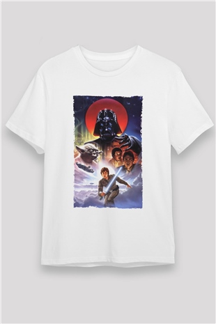 Star Wars İmparatorun Dönüşü (The Empire Strikes Back) Baskılı Beyaz T-shirt