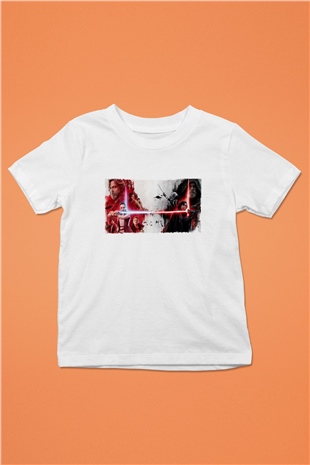 Unisex Star Wars Son Jedi Baskılı Beyaz Çocuk Tişört
