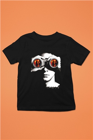 Unisex Şüphe (Disturbia) Baskılı Siyah Çocuk T-shirt