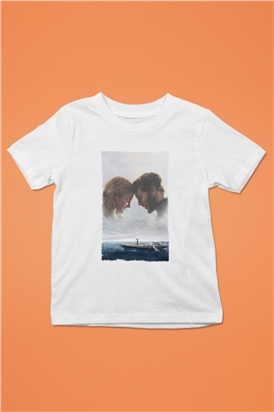 Unisex Sürükleniş - Adrift Baskılı Beyaz Çocuk Tişört