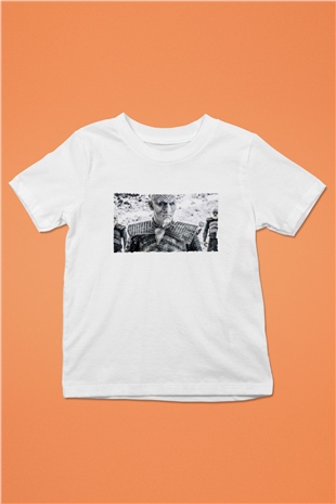 Unisex Taht Oyunları Baskılı Beyaz Çocuk Tshirt