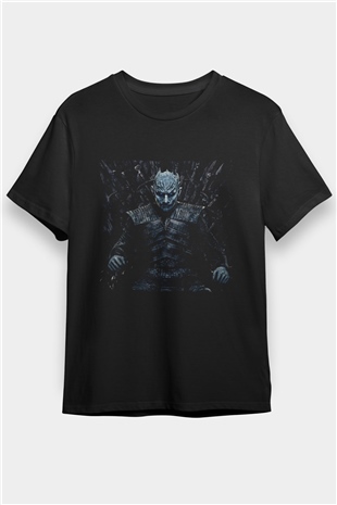 Taht Oyunları Baskılı Siyah T-Shirt