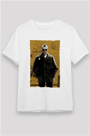 Taksi Şoförü (Taxi Driver) Baskılı Beyaz Tshirt