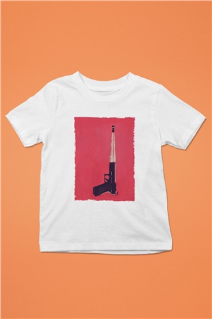 Unisex Tam Gaz - Baby Driver Baskılı Beyaz Çocuk Tshirt