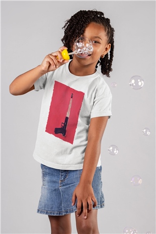 Unisex Tam Gaz - Baby Driver Baskılı Beyaz Çocuk Tshirt