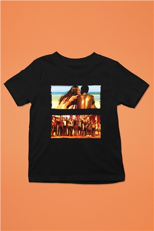 Unisex Tanrı Kent (City of God) Baskılı Siyah Çocuk Tişört