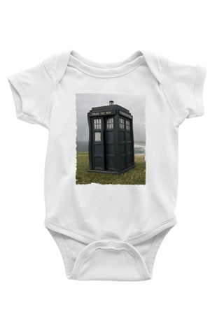 Unisex Tardis - Doctor Who Baskılı Bebek Body - Zıbın