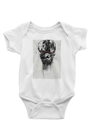 Unisex Terminatör Kara Kader (Terminator Dark Fate) Baskılı Bebek Body - Zıbın
