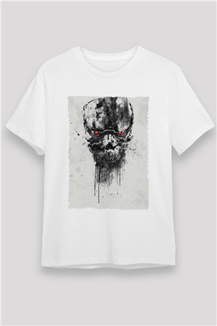 Terminatör Kara Kader (Terminator Dark Fate) Baskılı Beyaz T-shirt