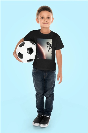 Unisex The Expanse Baskılı Siyah Çocuk Tshirt