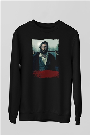 Unisex The Free State of Jones Baskılı Siyah Sweatshirt