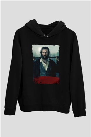 Unisex The Free State of Jones Baskılı Siyah Kapüşonlu Sweatshirt