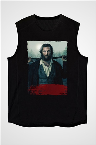 Unisex The Free State of Jones Baskılı Siyah Kolsuz Tişört