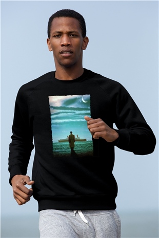 Unisex The Legend of 1900 Baskılı Siyah Sweatshirt