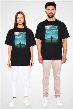 Unisex The Legend of 1900 Baskılı Siyah Oversize Tişört