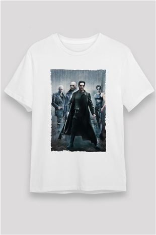 The Matrix Baskılı Beyaz T-shirt