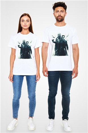 The Matrix Baskılı Beyaz Tshirt