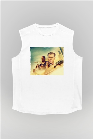 Unisex The Misfits Baskılı Beyaz Kolsuz Tişört