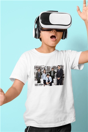 Unisex The Office Baskılı Beyaz Çocuk Tişört