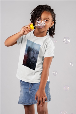 Unisex The Revenant Baskılı Beyaz Çocuk Tshirt