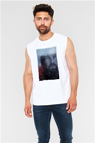 Unisex The Revenant Baskılı Beyaz Kolsuz T-shirt