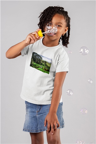 Unisex The Shire Baskılı Beyaz Çocuk Tshirt