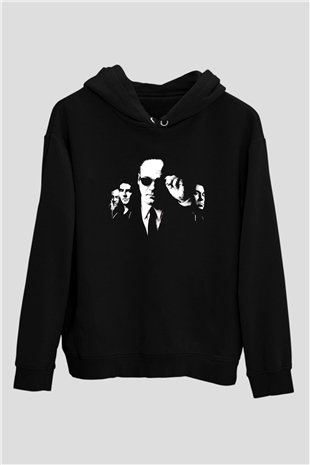 Unisex The Sopranos Baskılı Siyah Unisex Kapüşonlu Sweatshirt