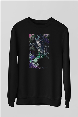 Unisex The Suicide Squad İntihar Timi (The Suicide Squad) Baskılı Siyah Unisex Sweatshirt
