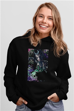 Unisex The Suicide Squad İntihar Timi (The Suicide Squad) Baskılı Siyah Unisex Kapüşonlu Sweatshirt