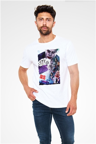 The Suicide Squad (İntihar Timi) Baskılı Beyaz Tshirt
