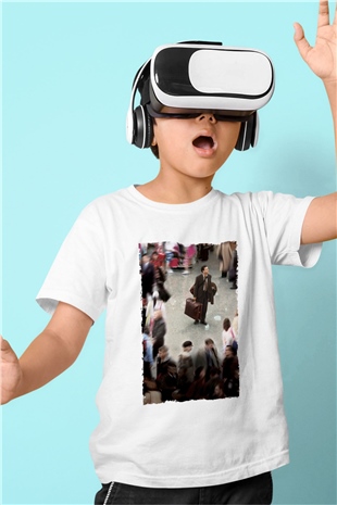 Unisex The Terminal Baskılı Beyaz Çocuk Tshirt