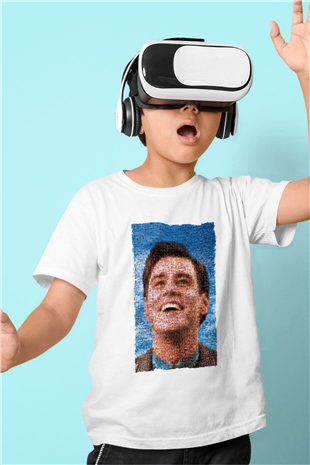 Unisex The Truman Show Baskılı Beyaz Çocuk Tshirt
