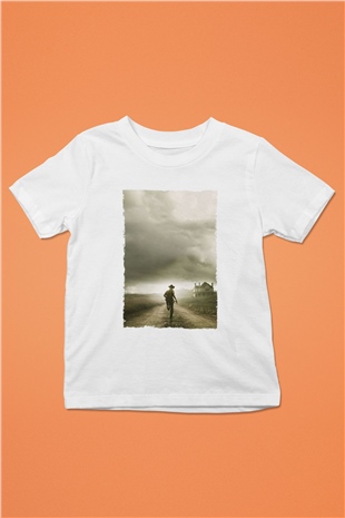 Unisex The Walking Dead Baskılı Beyaz Çocuk Tişört