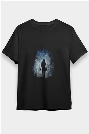 The Witch Baskılı Siyah T-Shirt