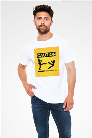 This is Sparta Baskılı Beyaz Tshirt