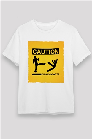 This is Sparta Baskılı Beyaz Tshirt