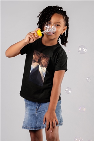 Unisex Titanic Baskılı Siyah Çocuk Tshirt