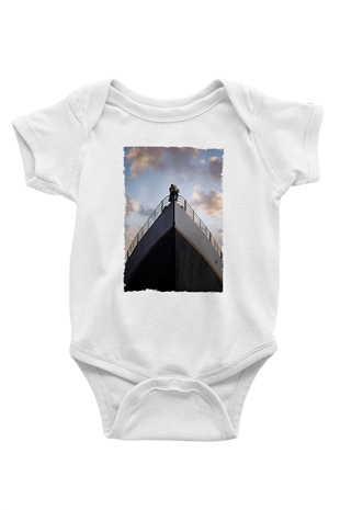 Unisex Titanik Baskılı Bebek Body - Zıbın
