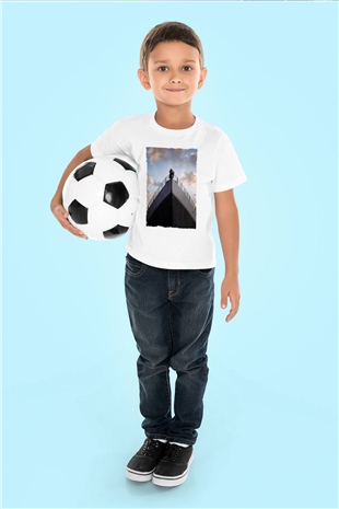 Unisex Titanik Baskılı Beyaz Çocuk Tshirt