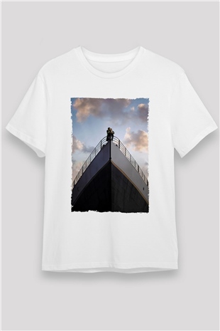 Titanik Baskılı Beyaz T-shirt