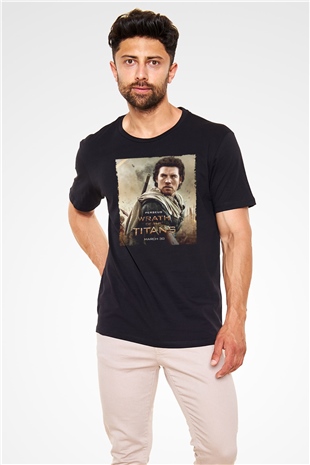 Titanların Öfkesi (Wrath of the Titans) Baskılı Siyah Tshirt