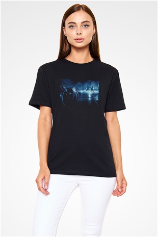 Tron Baskılı Siyah T-Shirt
