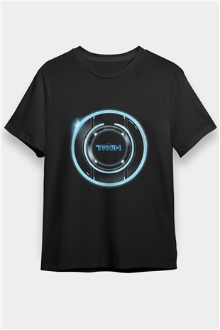 Tron Baskılı Siyah Tshirt