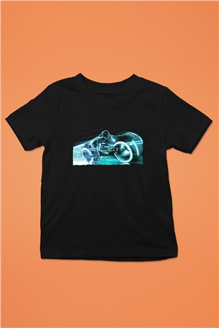 Unisex TRON Legacy Baskılı Siyah Çocuk Tişört