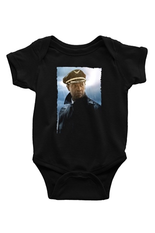 Unisex Uçuş (Flight) Baskılı Siyah Bebek Body - Zıbın