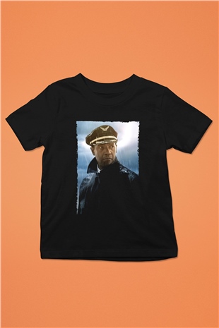 Unisex Uçuş (Flight) Baskılı Siyah Çocuk T-shirt