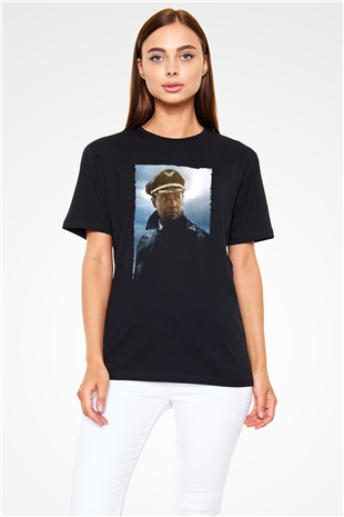 Uçuş (Flight) Baskılı Siyah T-shirt