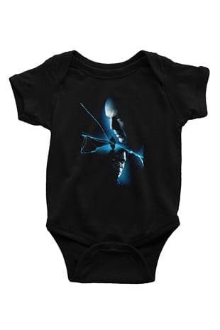 Unisex Unbreakable Baskılı Siyah Bebek Body - Zıbın