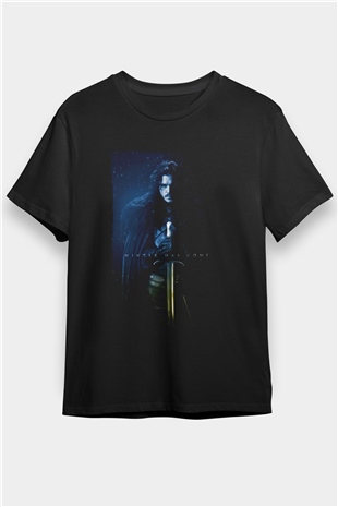 Game of Thrones Baskılı Siyah Tshirt